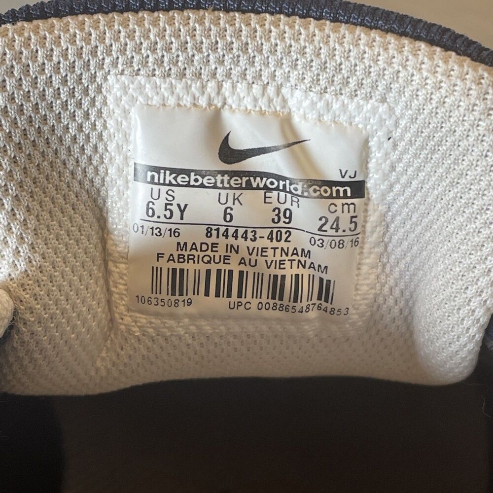 Nike Air Max Thea 814444-401 Navy Blue Shoes Girls Size 6.5Y Sneakers - Picture 6 of 7
